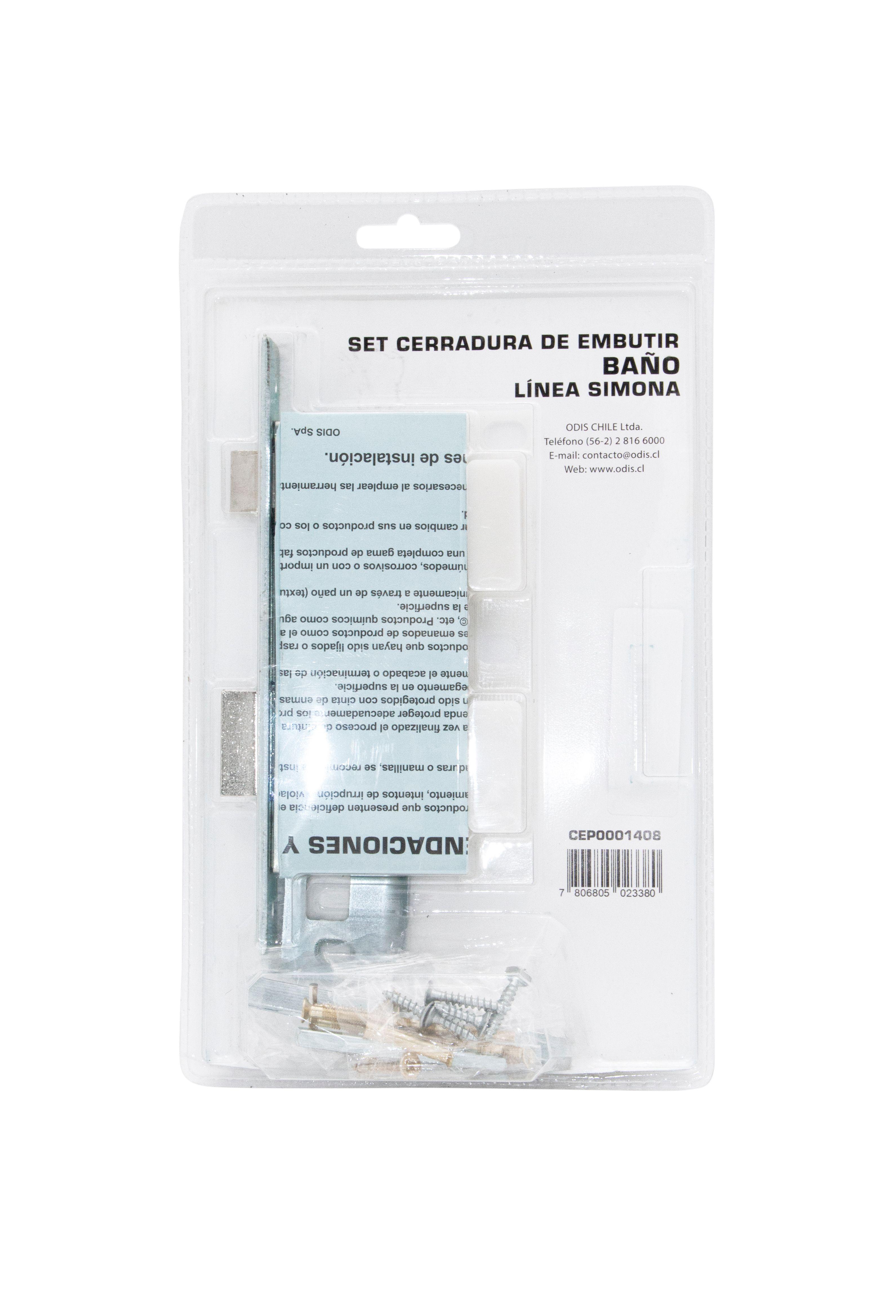 Cerradura Embutir Odis Simona 7040 Baño - Bronce-4