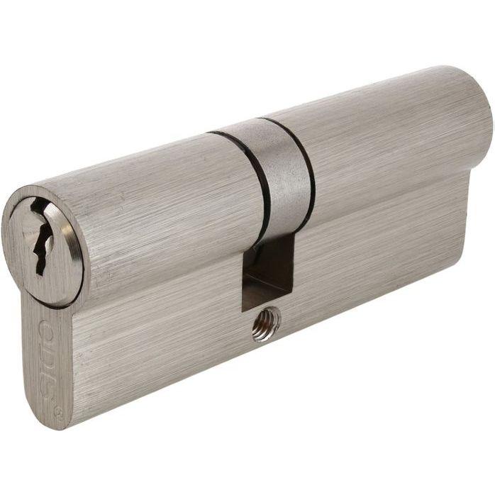 Cilindro Odis Llave-Llave Estándar 80mm (35-45) Leva Centrada Plata.-2