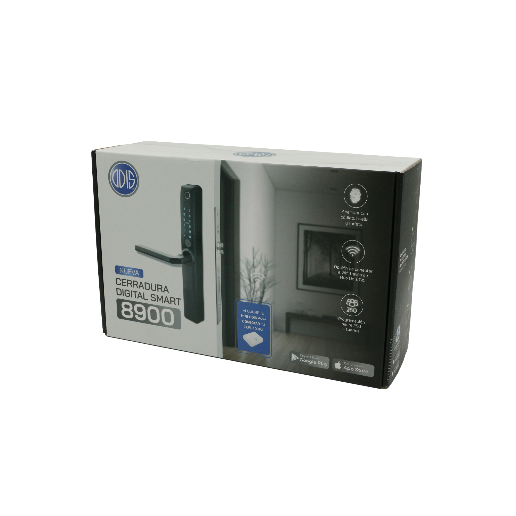 Cerradura Digital inteligente con cuerpo embutir ODIS SMART 8900 + Hub-6