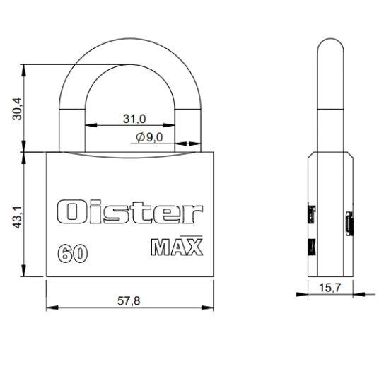 Candado Oister MAX 60mm-3