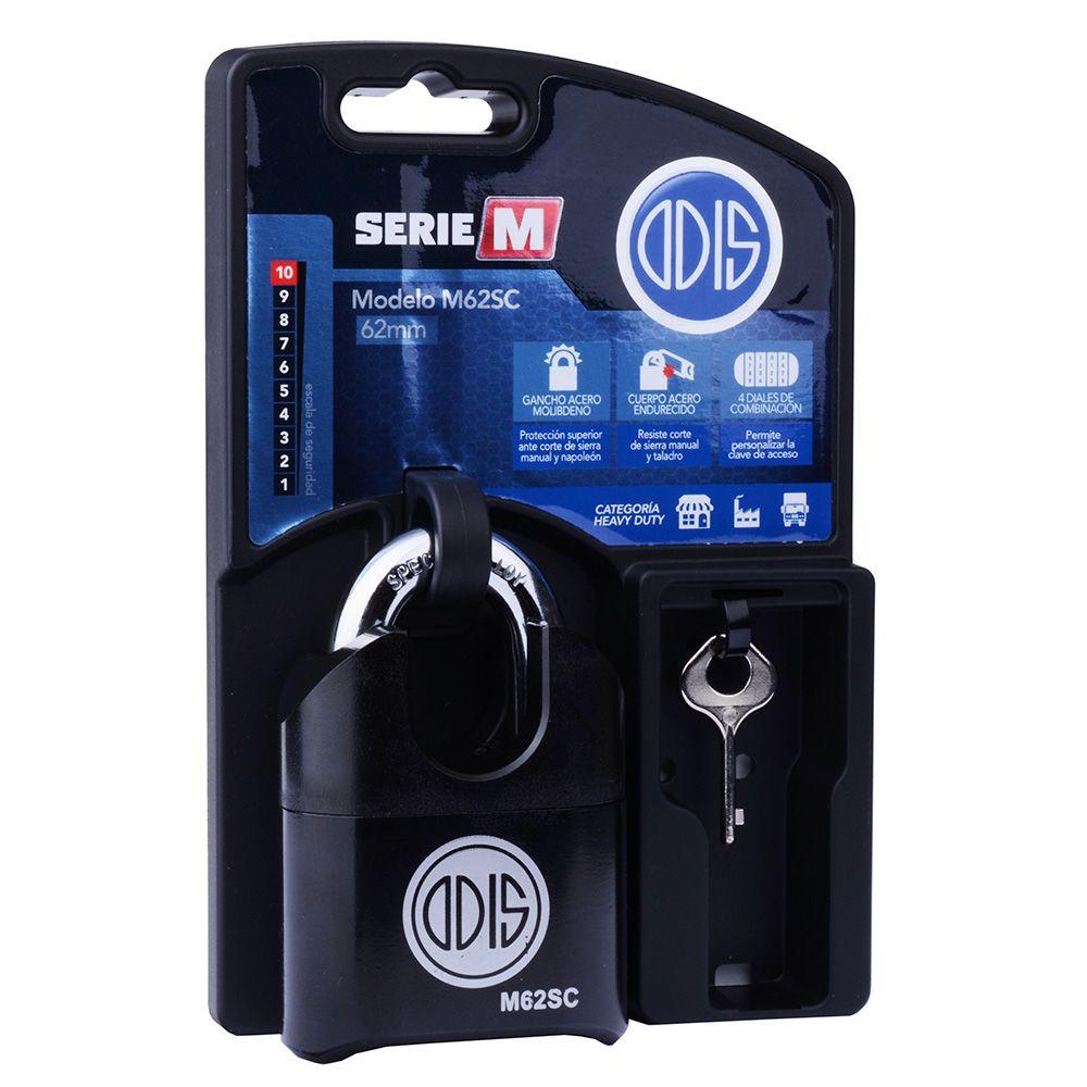 Candado Odis M62SC 62mm Combinación Hombros - Negro-3