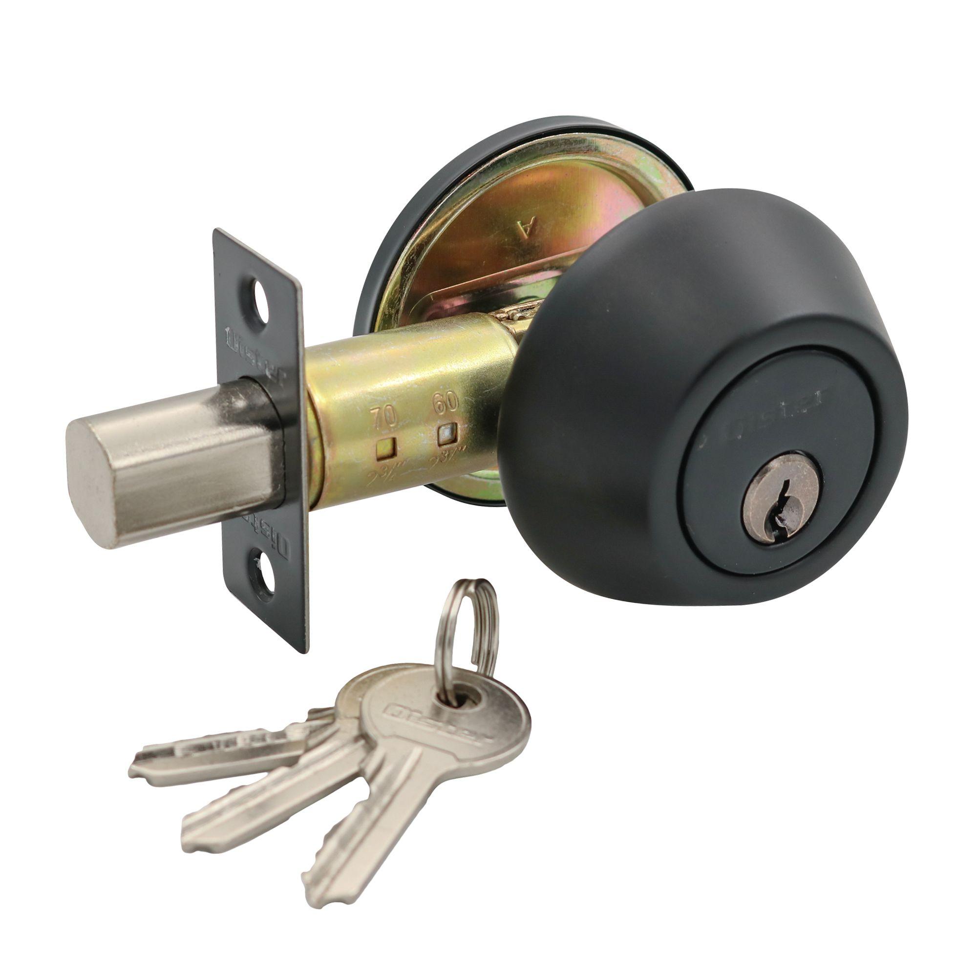 Cerrojo Tubular Oister 103 Llave-Seguro - Negro-3