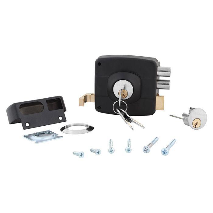 Cerradura Sobreponer Odis 321 Puertas De Madera -Negro-7