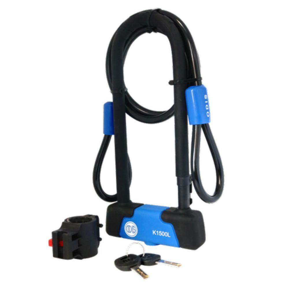 Pack Odis Bike: Candado Bicicleta U Lock K1500L + Cable 10mx1,2m-2