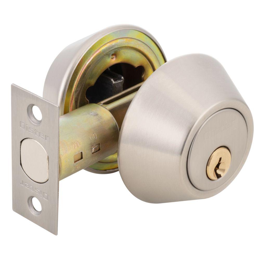 Kit Oister Cerradura Cilíndrica Acceso + Cerrojo Tubular Llave-Llave - Plata-6