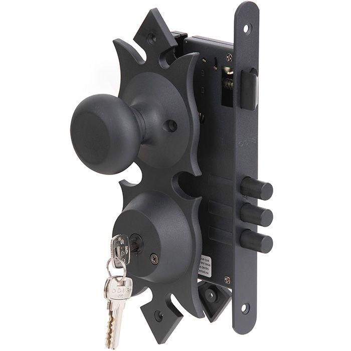 Cerradura Embutir Odis 226 Colonial Pomo - Medio Acceso Para Exterior-2