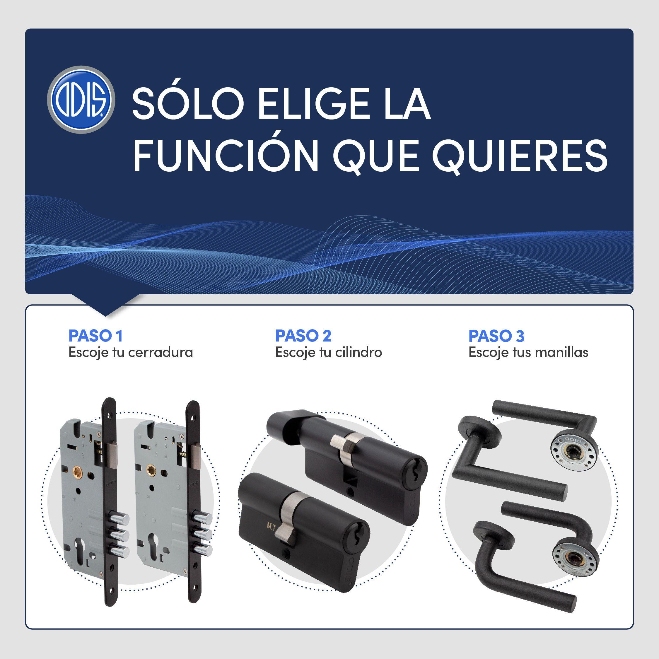Cilindro Odis Emergencia-Seguro 70mm -  Negro-2
