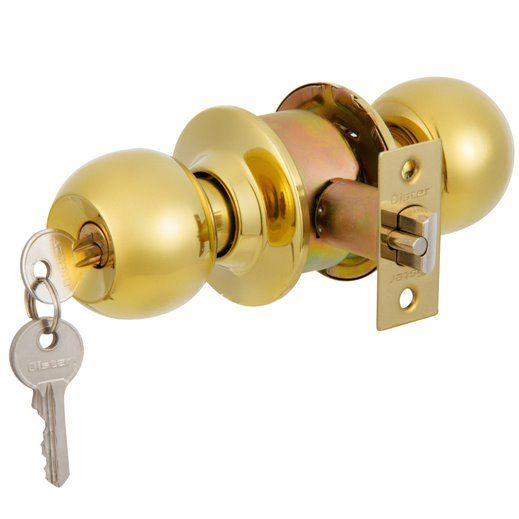 Kit Oister Cerradura Cilíndrica Acceso + Cerrojo Tubular Llave-Llave Igualado - Bronce-1
