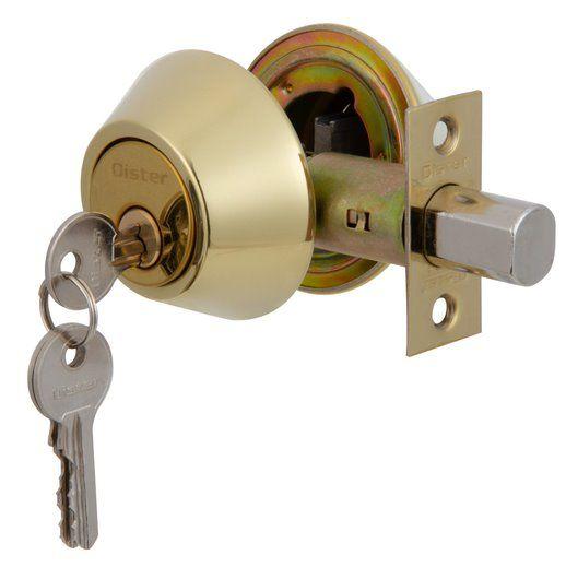 Kit Oister Cerradura Cilíndrica Acceso + Cerrojo Tubular Llave-Llave Igualado - Bronce-2