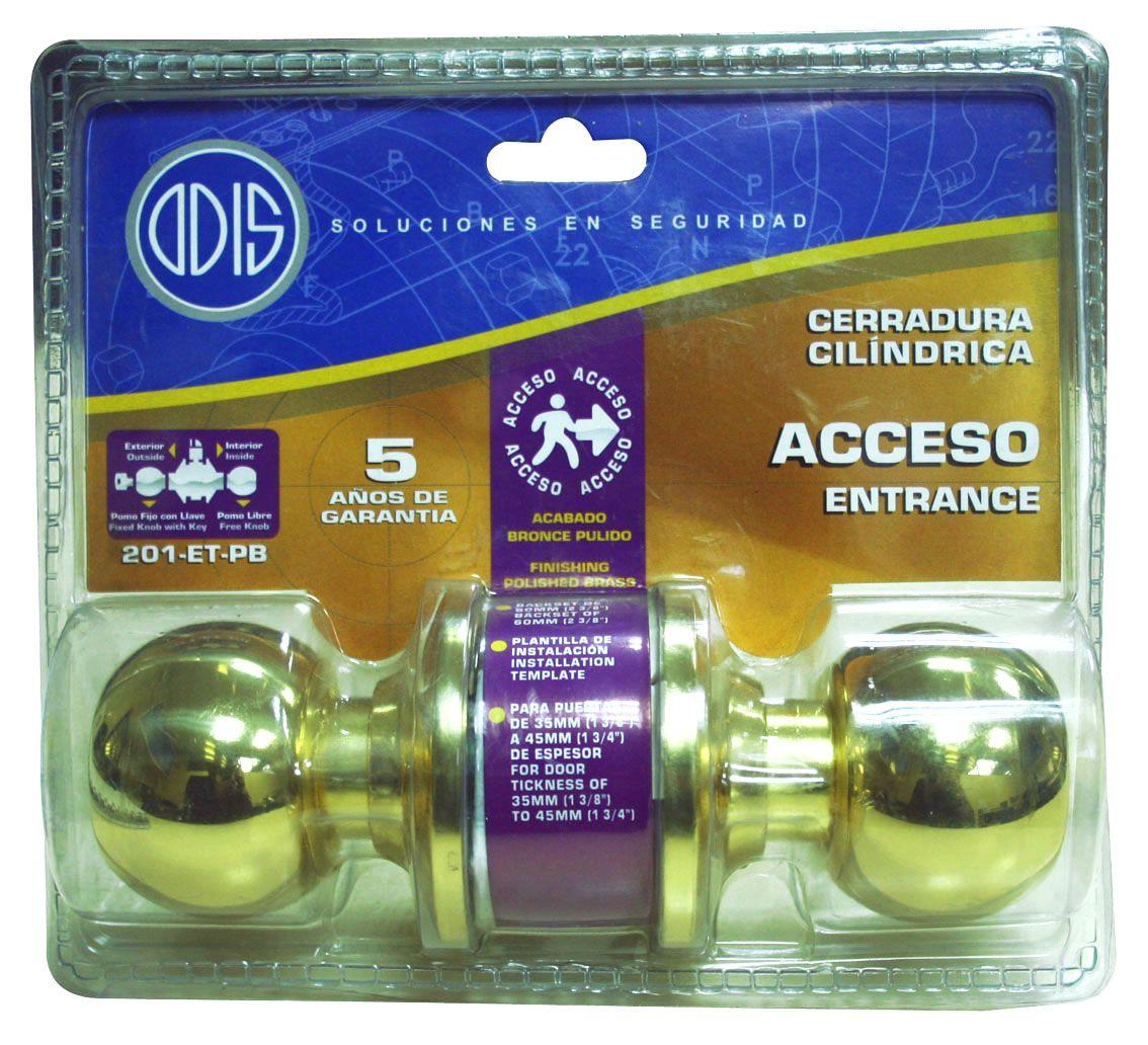 Cerradura Cilíndrica Odis 201 Acceso - Bronce Pulido-5