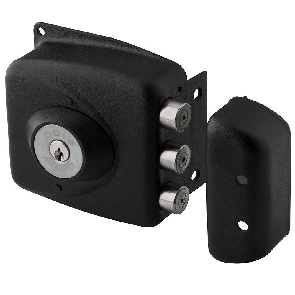 Cerradura Sobreponer Odis 751 3 Pitones Anti sierra - Negro-1