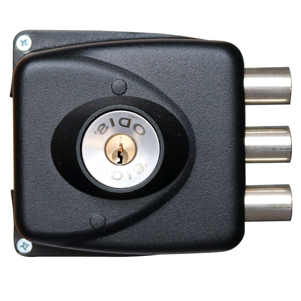 Cerradura Sobreponer Odis 751 3 Pitones Anti sierra - Negro-2