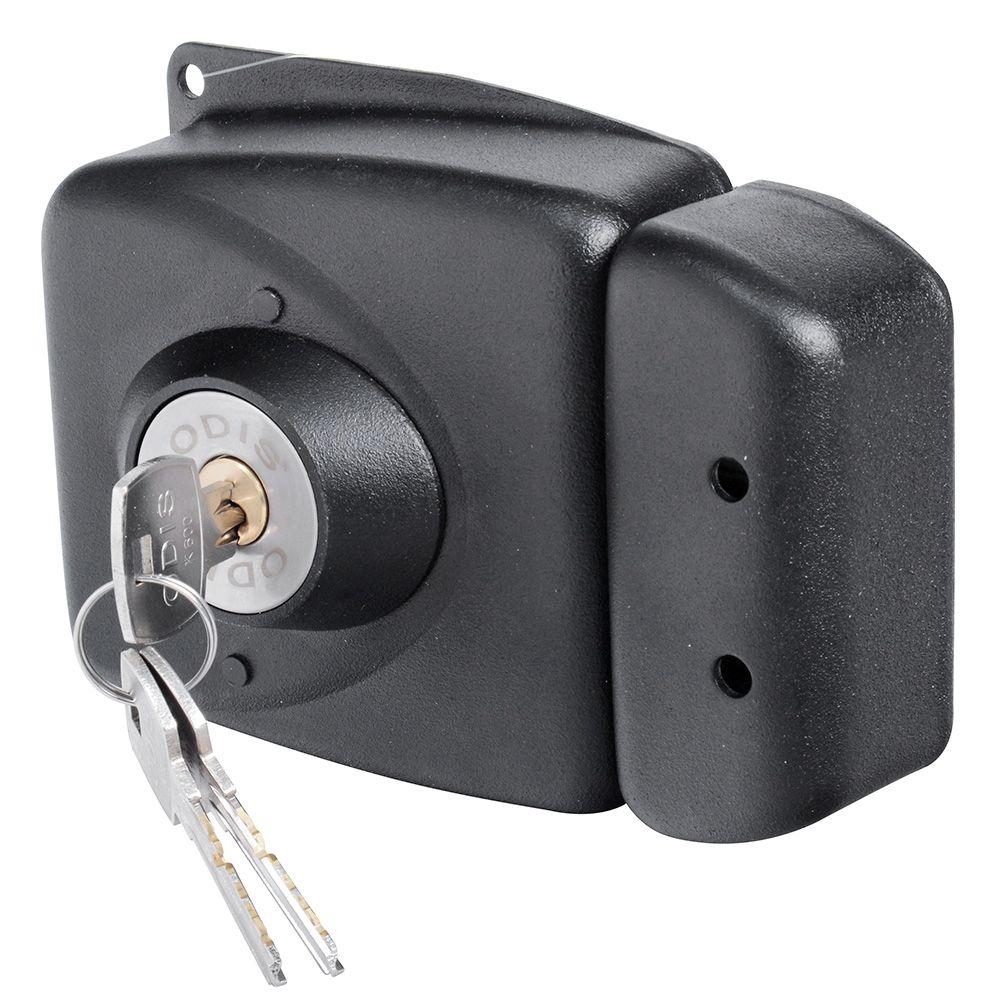 Cerradura Sobreponer Odis 751 3 Pitones Anti sierra - Negro-4