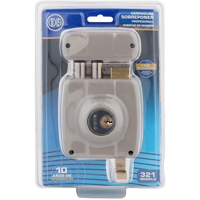 Cerradura Sobreponer Odis 321 Puertas De Madera - Gris-4