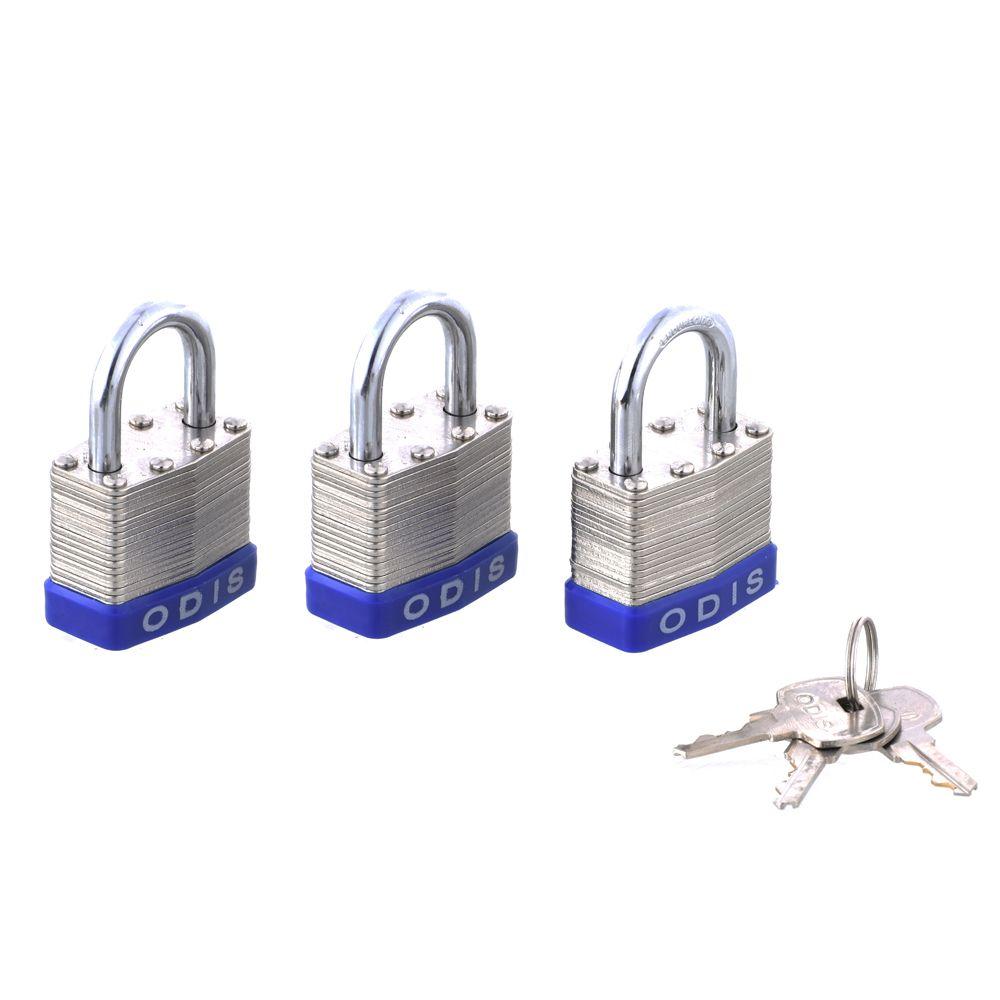 Pack 3 Candados Laminado Odis 40mm - Llaves Iguales-2