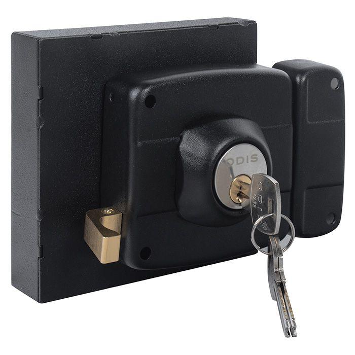 Cerradura Sobreponer Odis 323 Rejas Portones con Caja - Negro-4