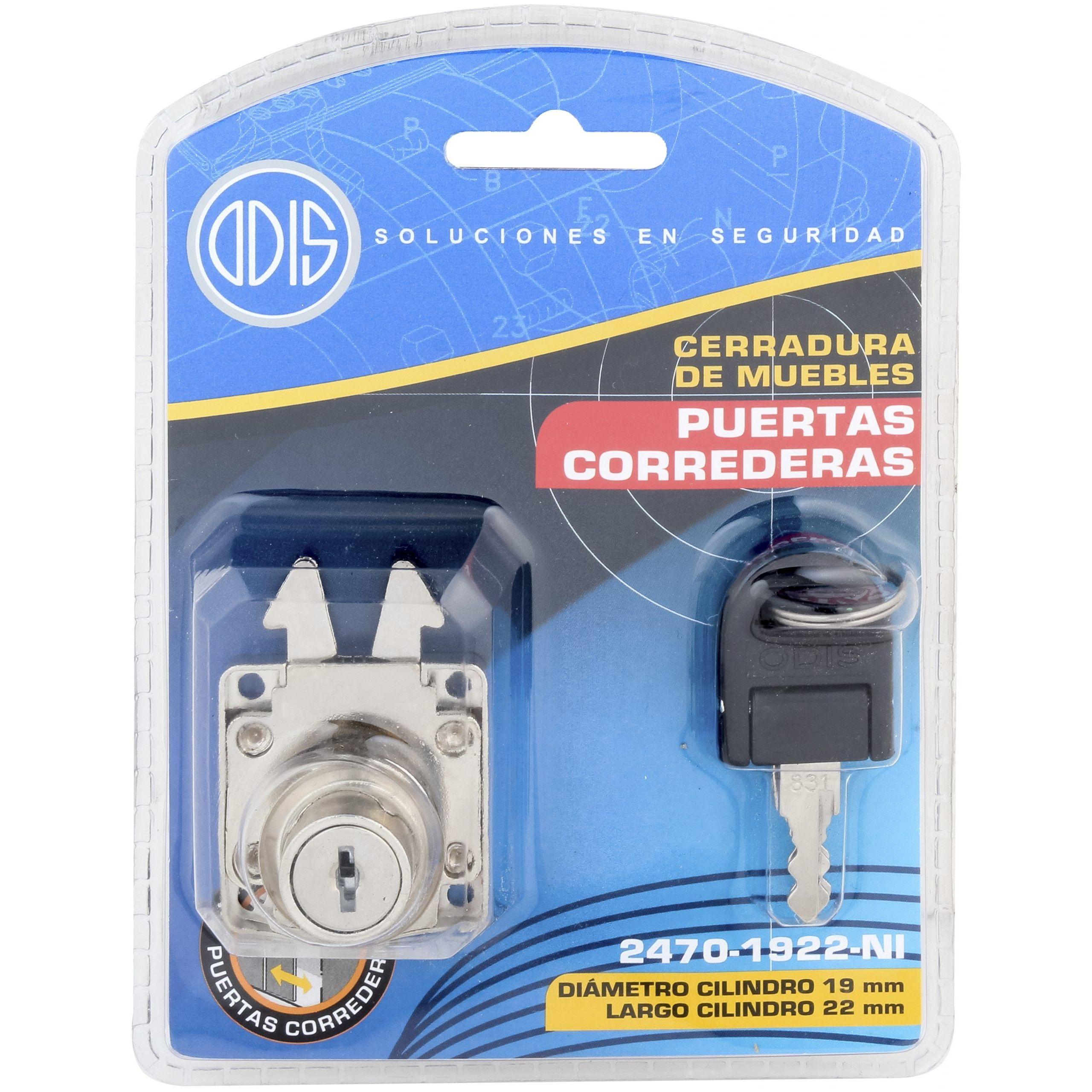 Cerradura Muebles Odis Corredera 2470-1922 Plata-5