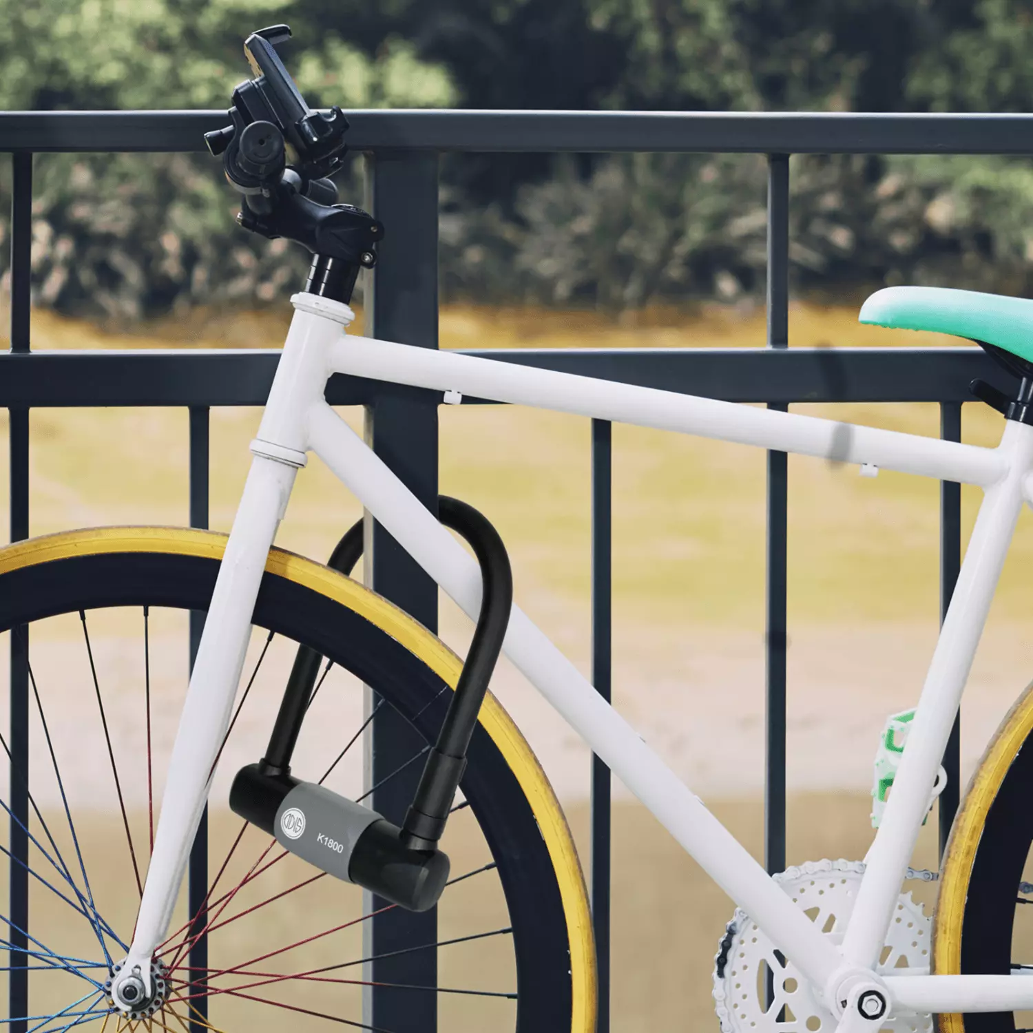 Candado Bicicleta U Lock Odis Bike K1800L 18x233mm Llave Disco-1