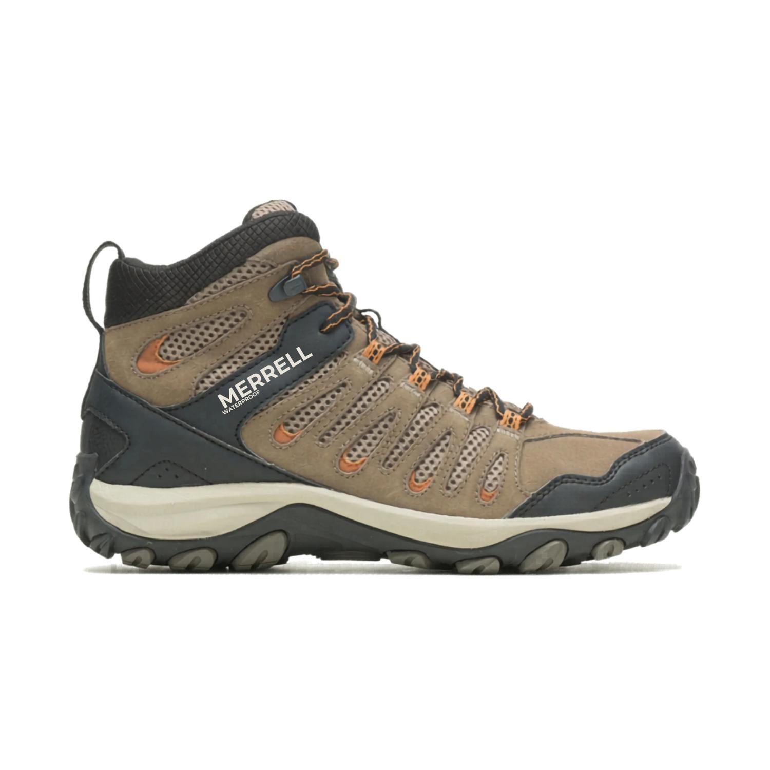 Zapatillas Merrell Hombre Crosslander 3 Mid Waterproof Café-0