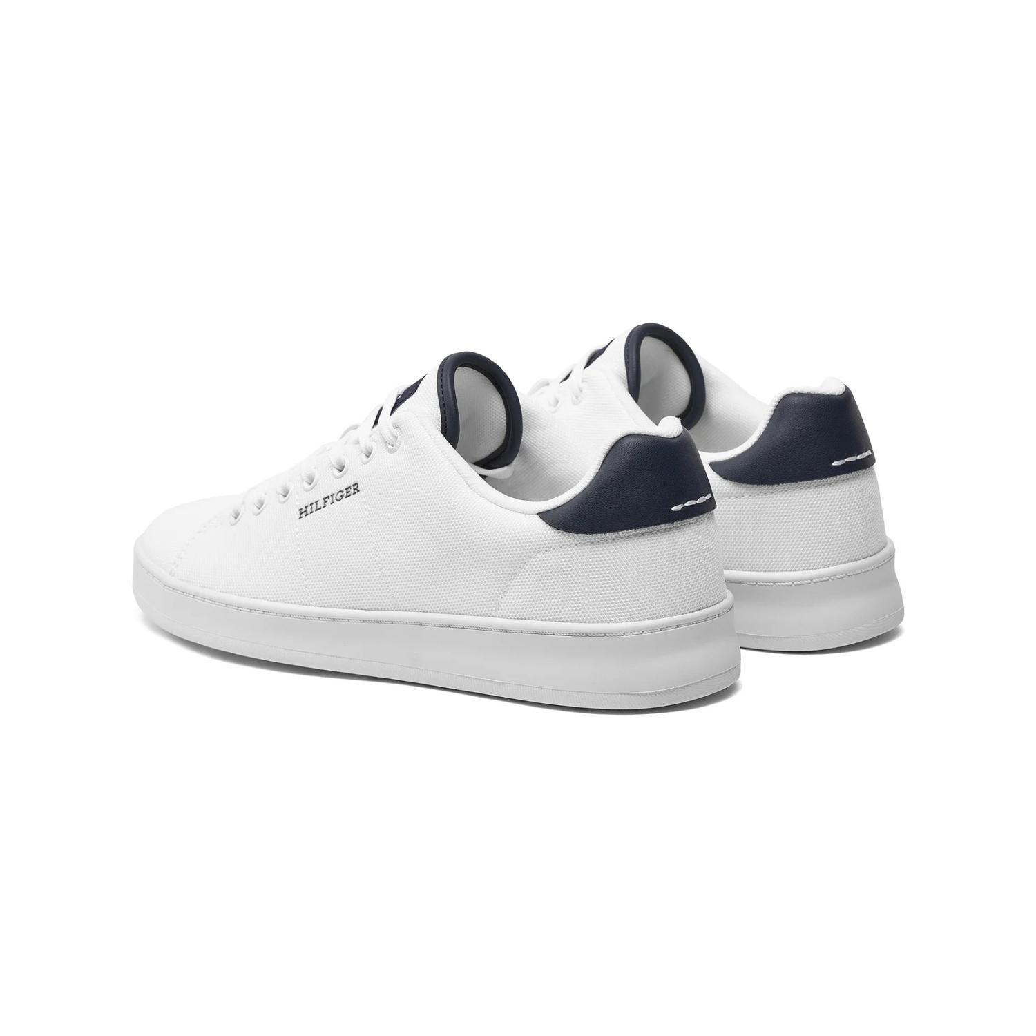Zapatillas Tommy Hilfiger Hombre Court Cupsole Pique Textile Blancas-2
