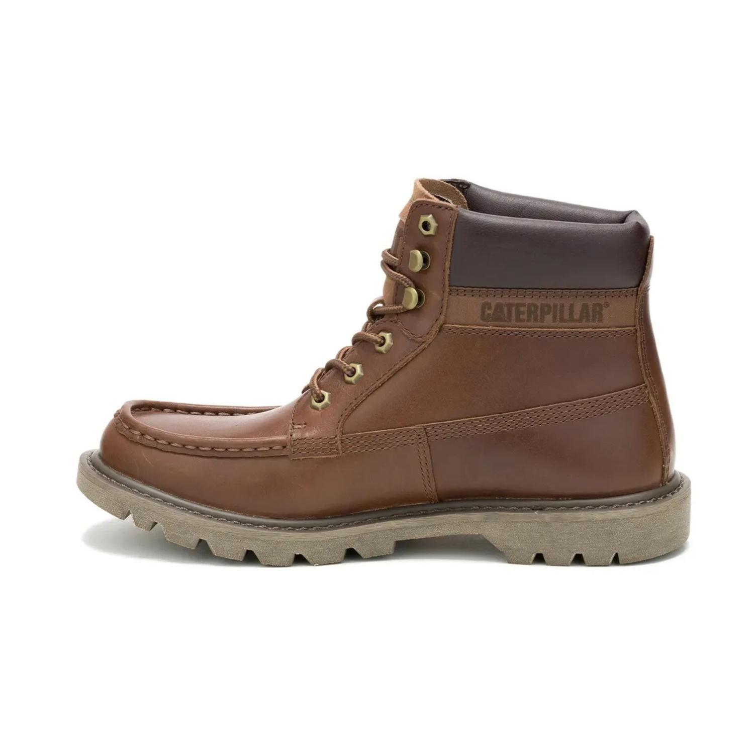 Botín Hombre CAT Colorado Moc Toe Cuero-3