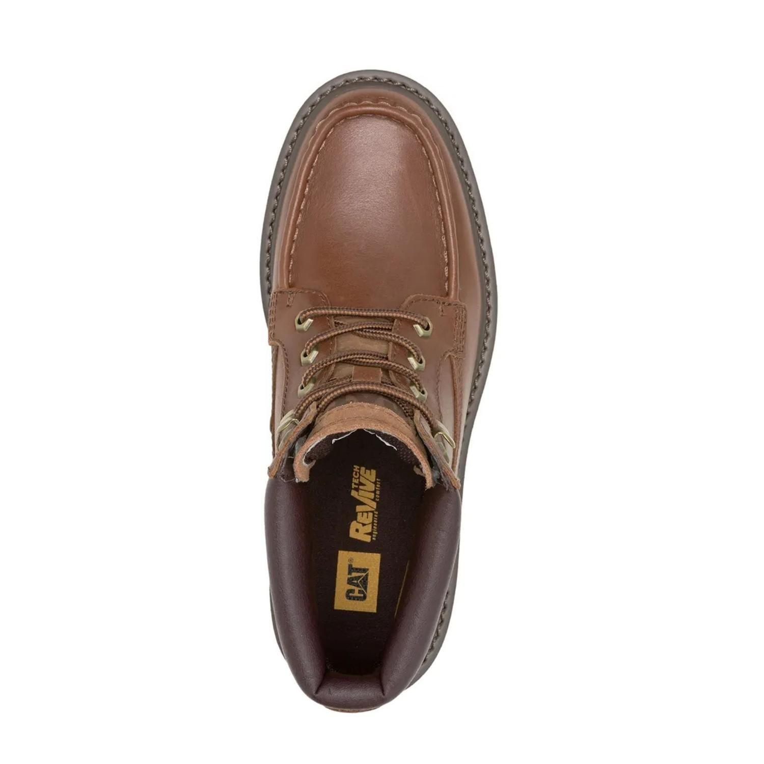 Botín Hombre CAT Colorado Moc Toe Cuero-4
