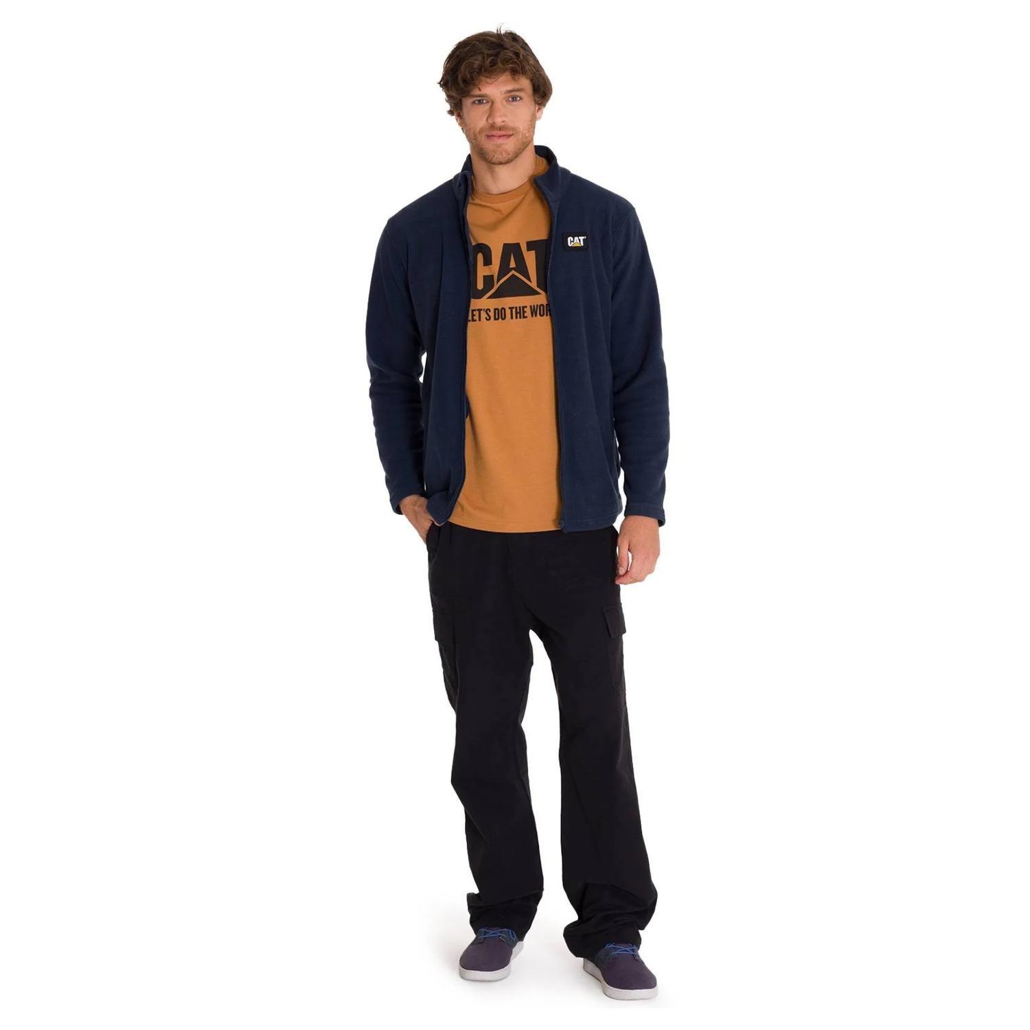 Polar CAT Hombre Microfleece Full Zip Azul-4