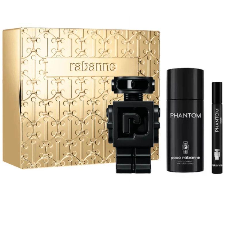 Set Paco Rabanne Phantom Parfum 100 Ml + Mini 10 Ml + Deo 150 Ml-0