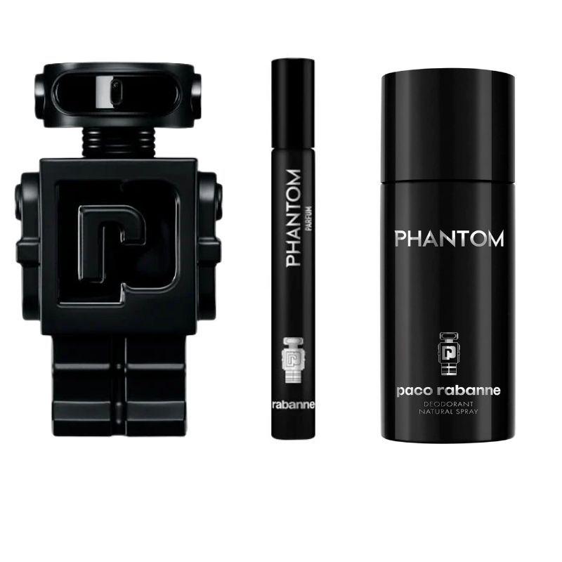 Set Paco Rabanne Phantom Parfum 100 Ml + Mini 10 Ml + Deo 150 Ml-1