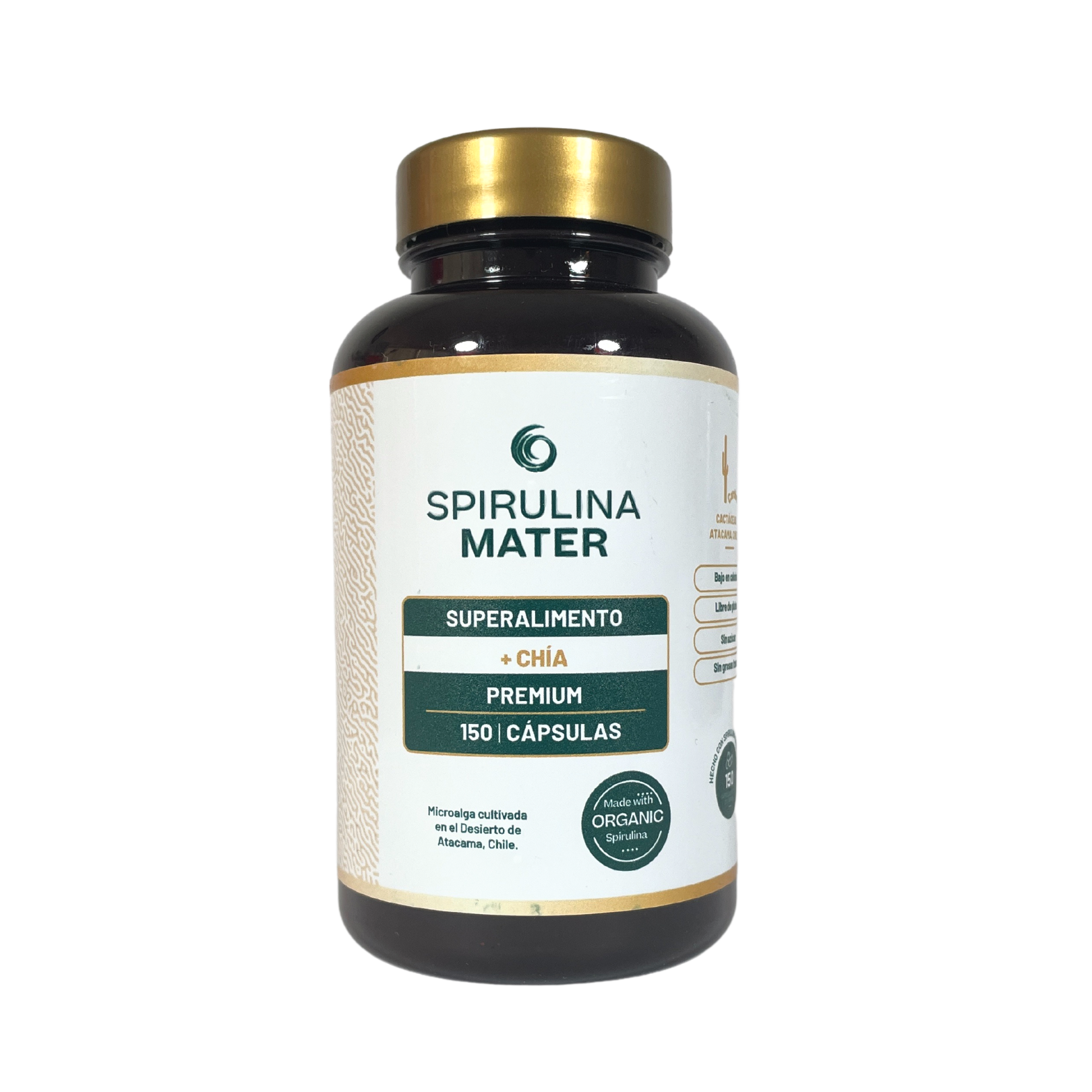 Frasco de Spirulina Mater + Chía de 150 cápsulas-0