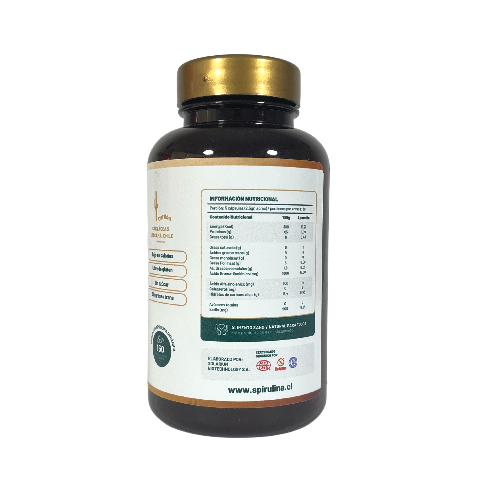 Frasco de Spirulina Mater + Chía de 150 cápsulas-1
