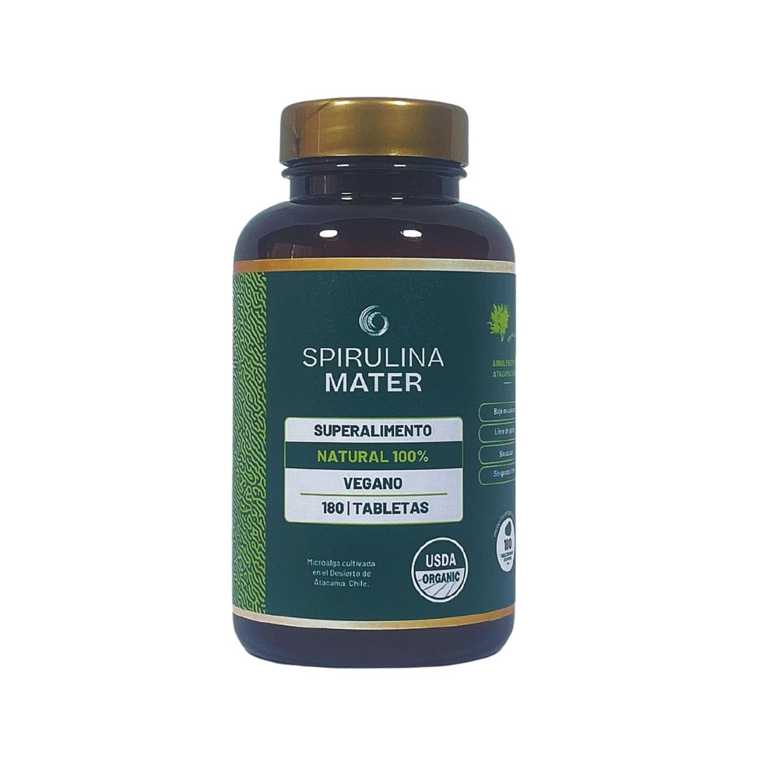 Frasco de Spirulina Mater de 180 tabletas-0