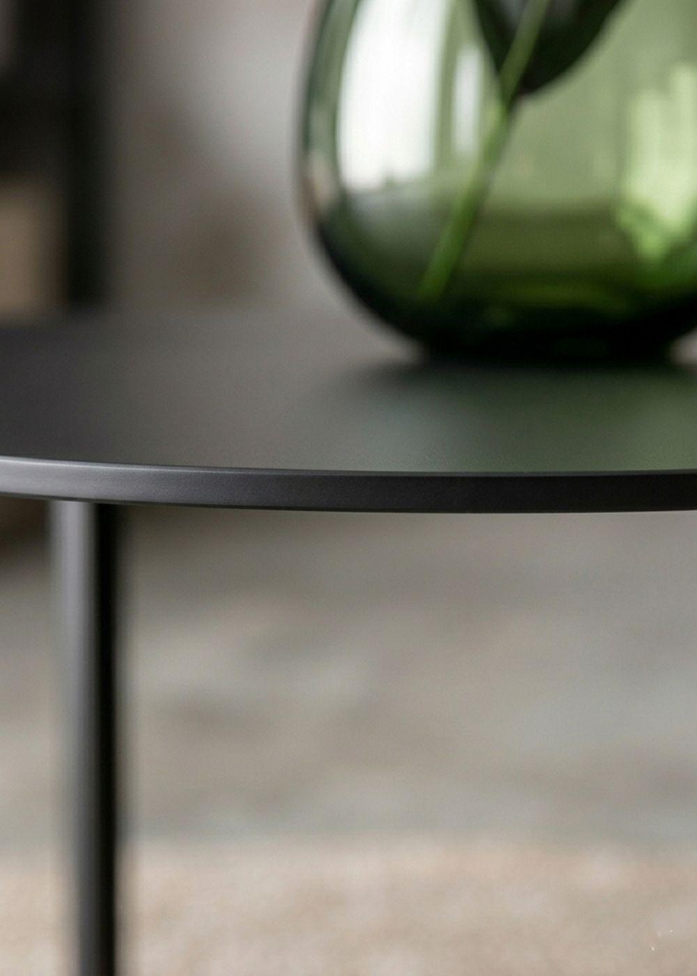 Mesa de Centro Talsi Metálica Negro 80x45 cm Hecho a Mano-3