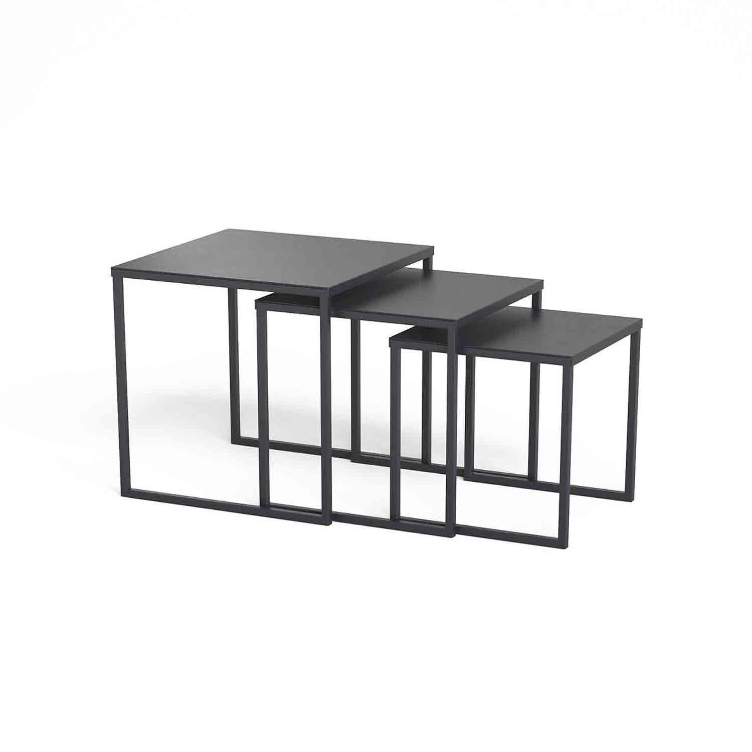 Nido Valgo Metálica Color Negro 45x45x45 cm Hecho a Mano-2