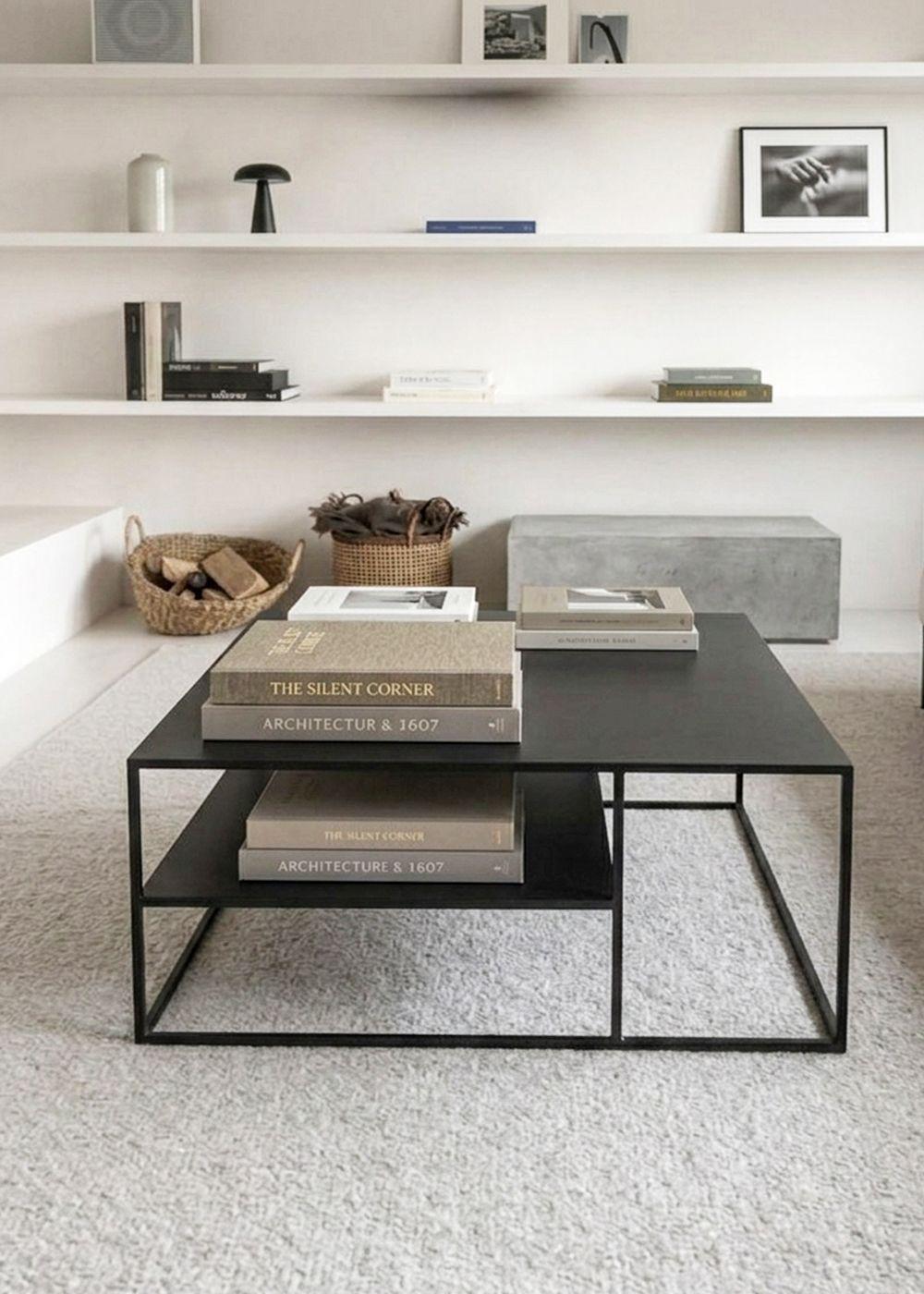 Mesa Centro Nivelax Metálica Negro 90x60x45 Hecho a Mano-2