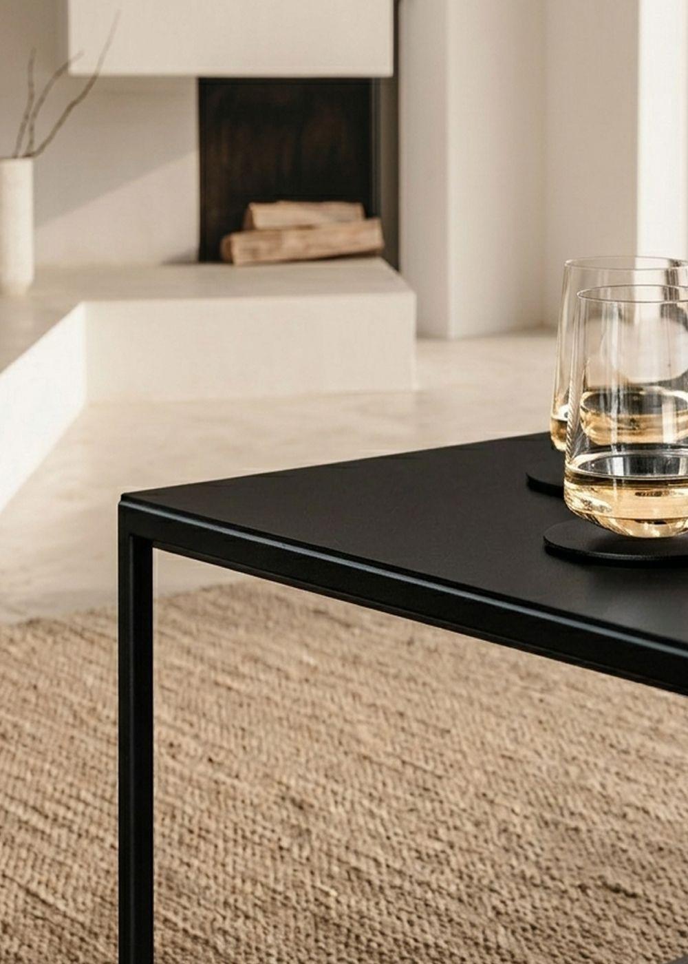 Mesa Centro Nivelax Metálica Negro 90x60x45 Hecho a Mano-3