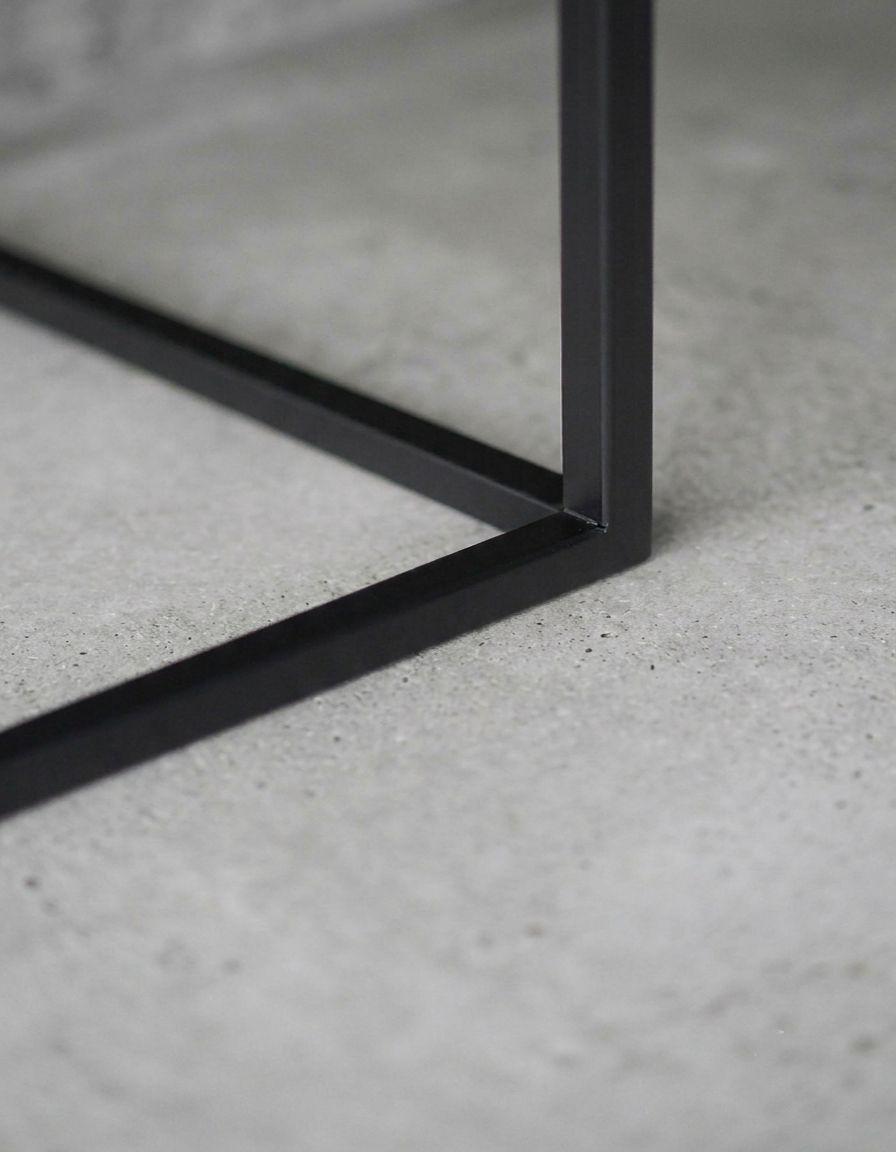 Mesa Centro Nivelax Metálica Negro 90x60x45 Hecho a Mano-4