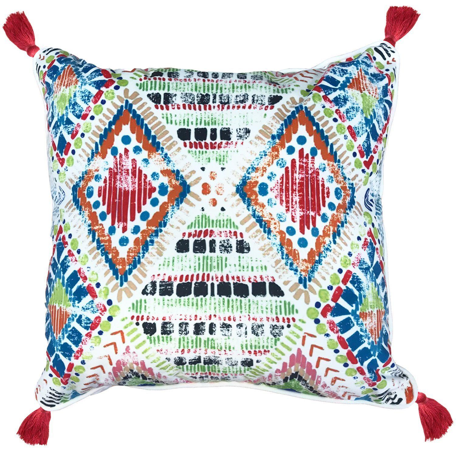 Cojín Boho Poliéster Multicolor 45x45 cm-0