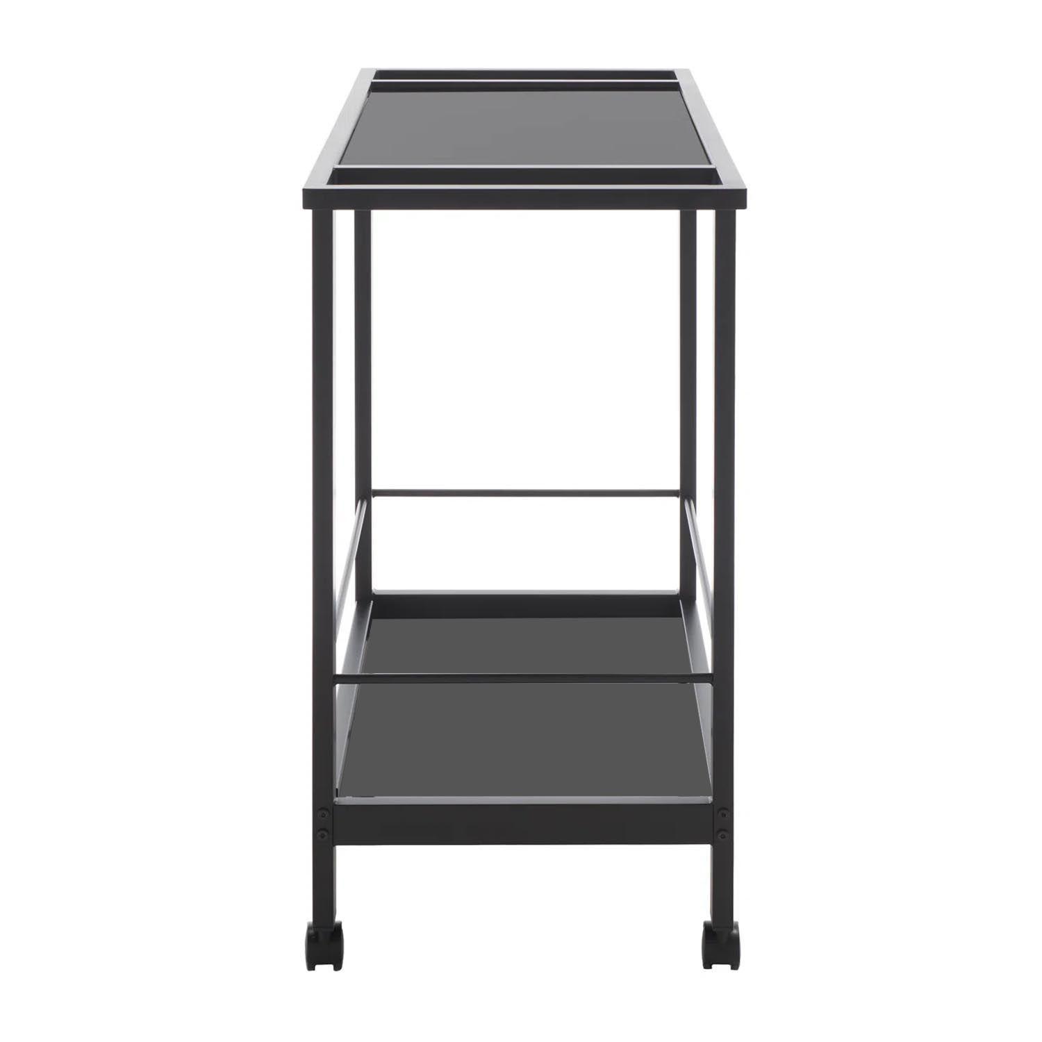 Carro Bar Metálico Maasi Negro 87x40x80 Hecho a Mano-3