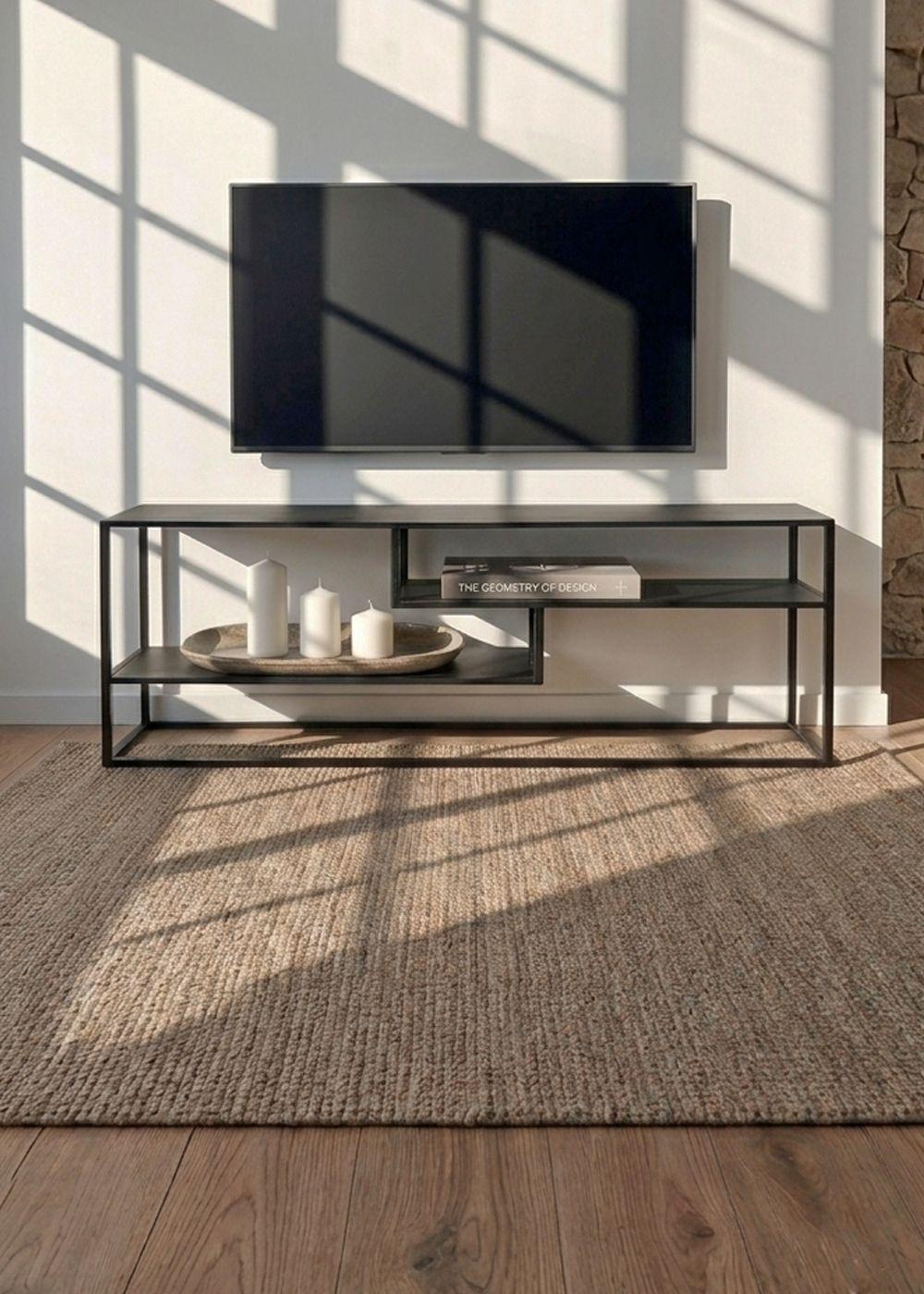 Arrimo Kalda Metálico Negro 150x50x40 Hecho a Mano-5