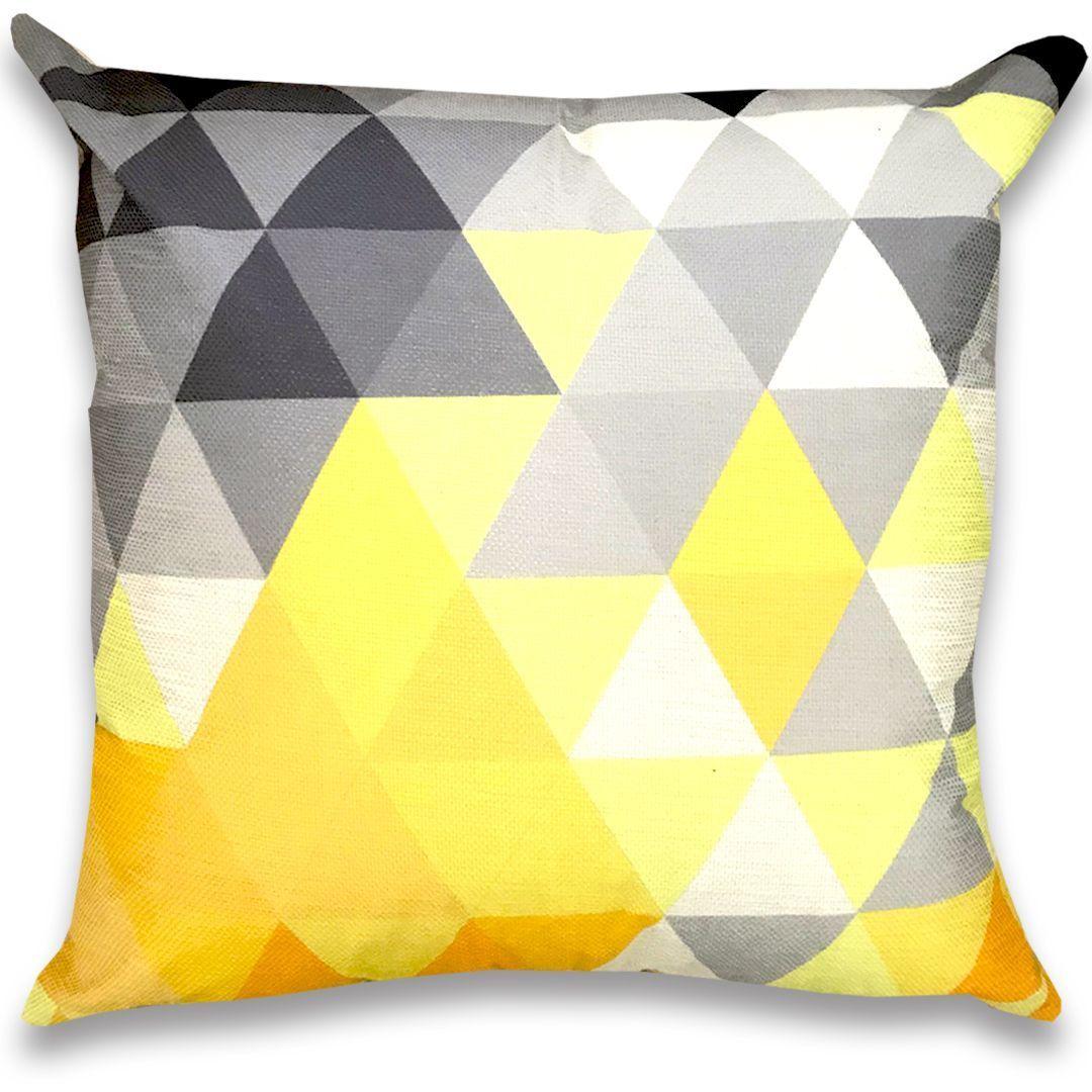 Cojín triángulos amarillo-0