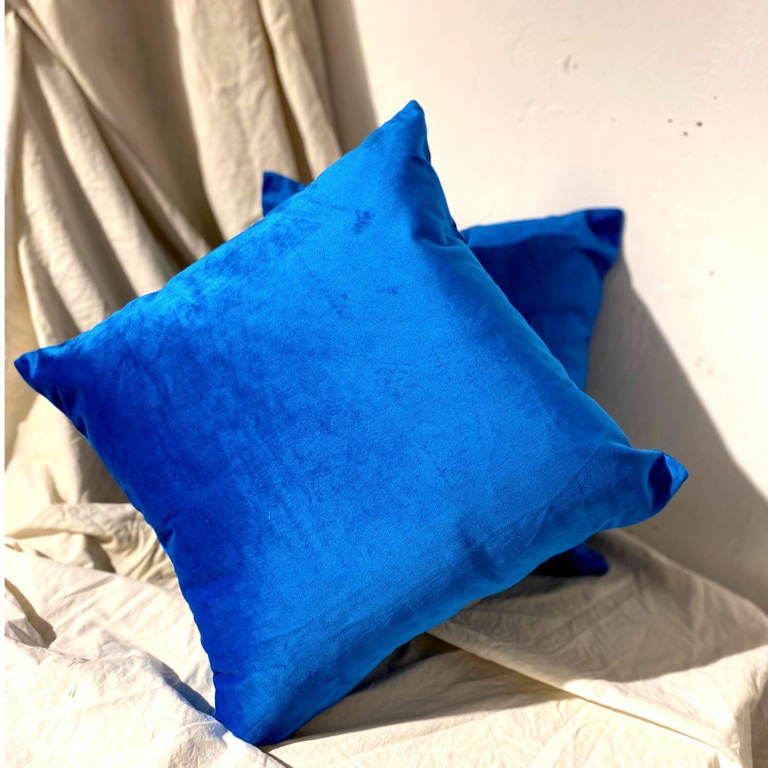 Cojín Azul Terciopelo Velvet-3