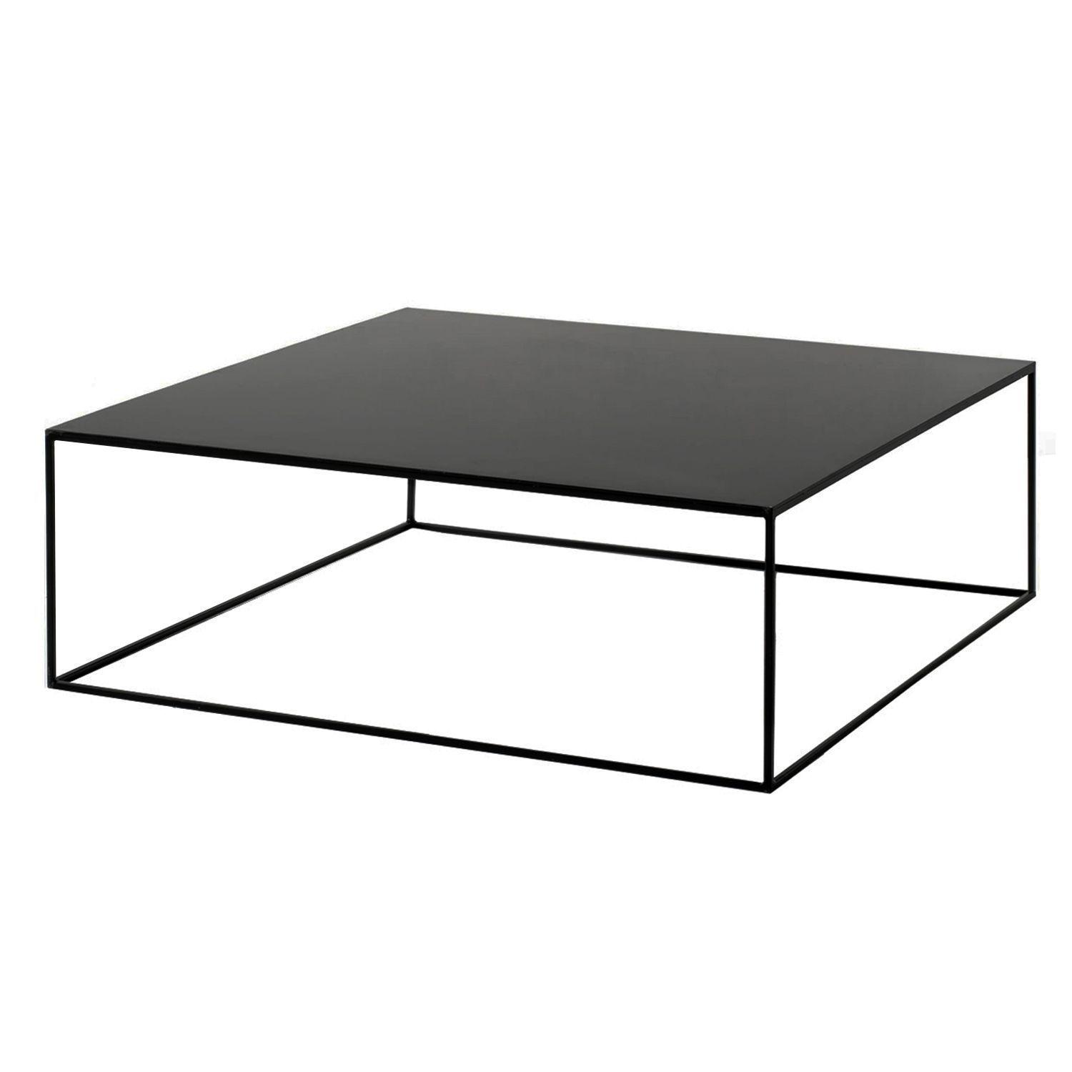 Mesa de Centro Grub Metálica Color Negro 90x90x35 Hecho a Mano-2
