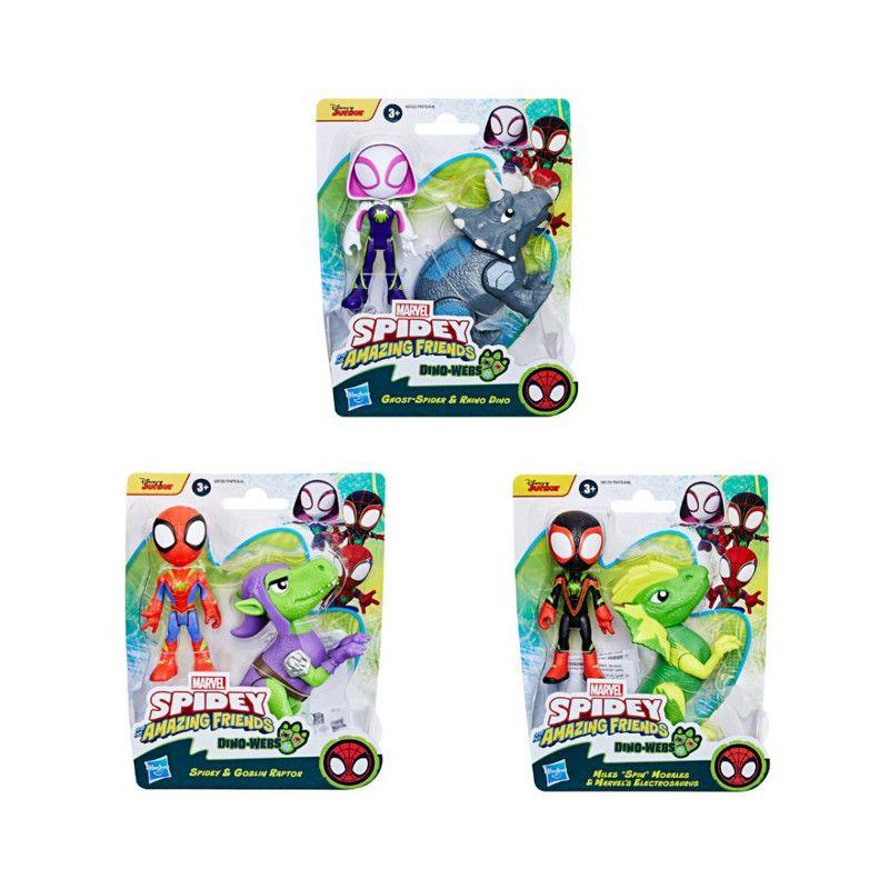 Figura de Acción Spidey and His Amazing Friends Dino-Webs Héroe y Dino-villano -1
