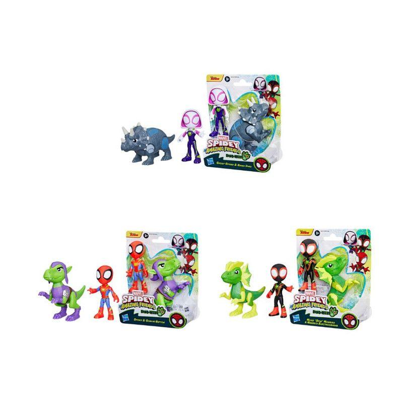 Figura de Acción Spidey and His Amazing Friends Dino-Webs Héroe y Dino-villano -2