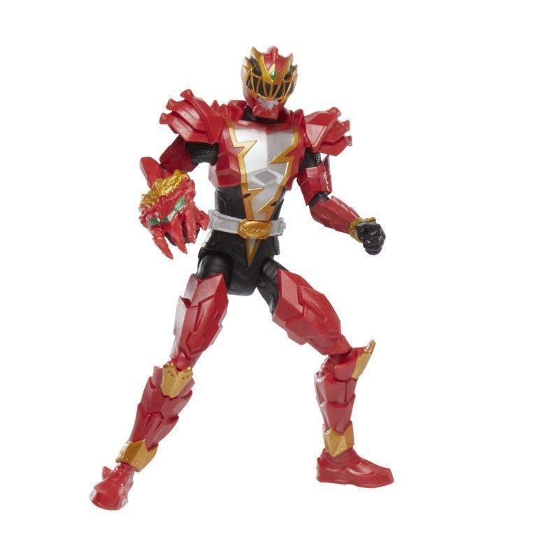 Figura Power Rangers Dinofury Con Llave Knight Ranger Rojo-0