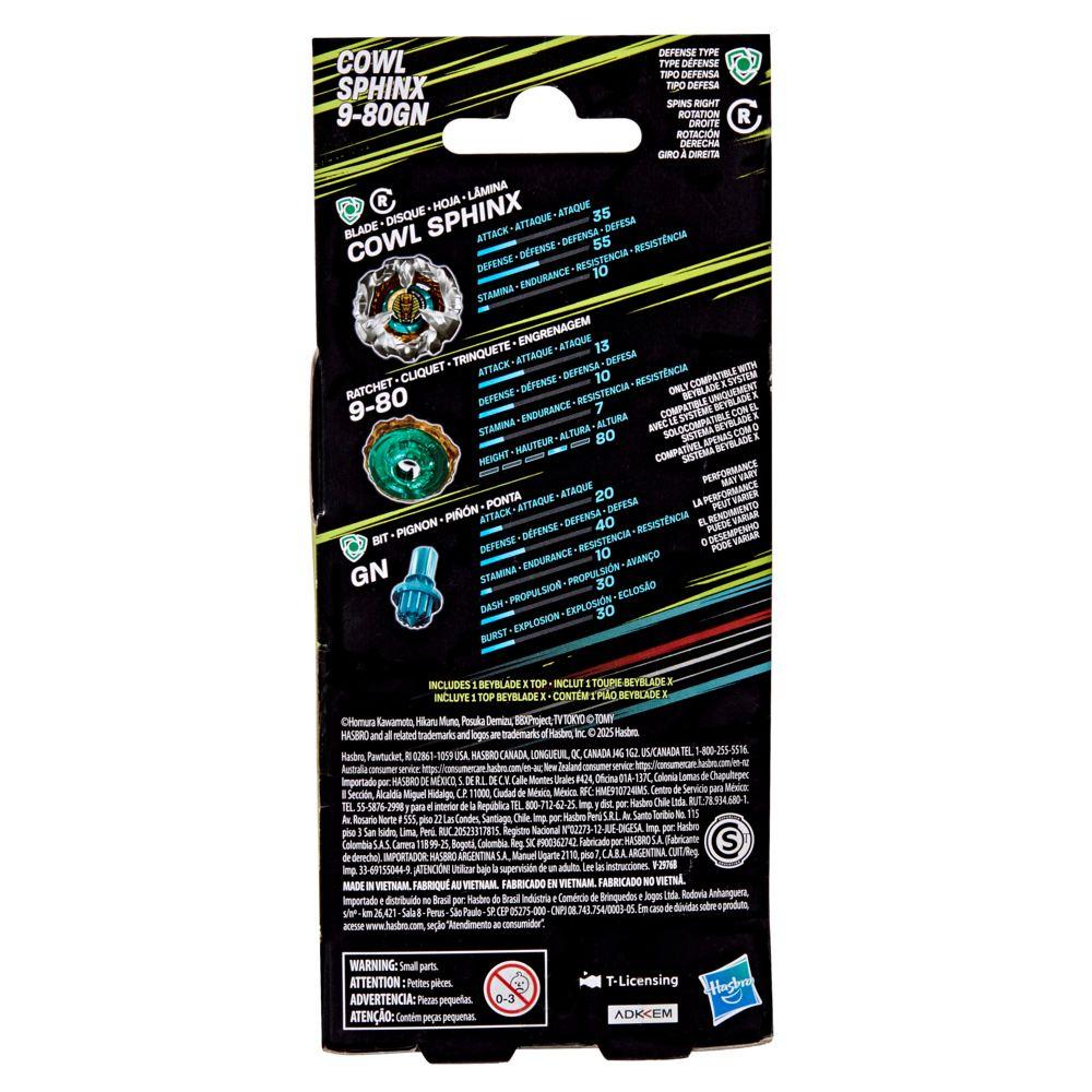 Trompo Beyblade X Kit de Refuerzo Cowl Sphinx 9-80GN-3