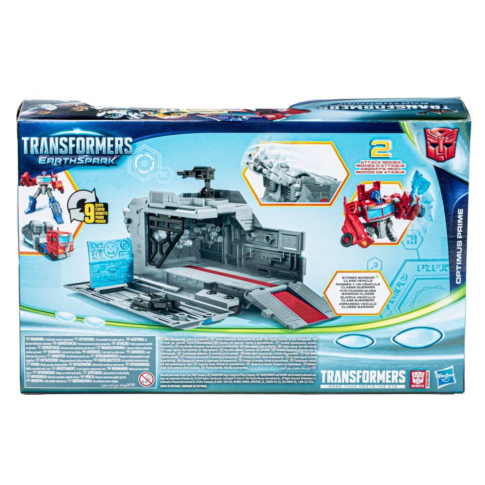 Figura de Acción Transformers EarthSpark Optimus Prime Con Remolque de Combate-4