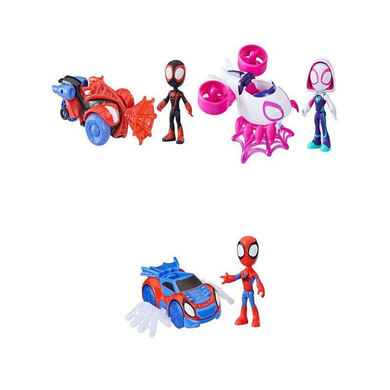 Figura de Acción Spidey & His Amazing Friends Héroe y Vehiculo Surtido-0