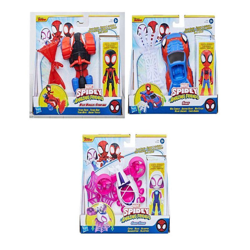 Figura de Acción Spidey & His Amazing Friends Héroe y Vehiculo Surtido-1